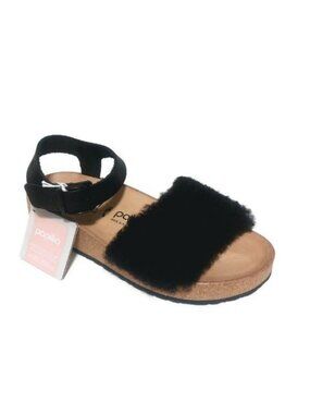 Papillio Birkenstock Glenda Leather Sandals Womens Size 10 Narrow Teddy Black